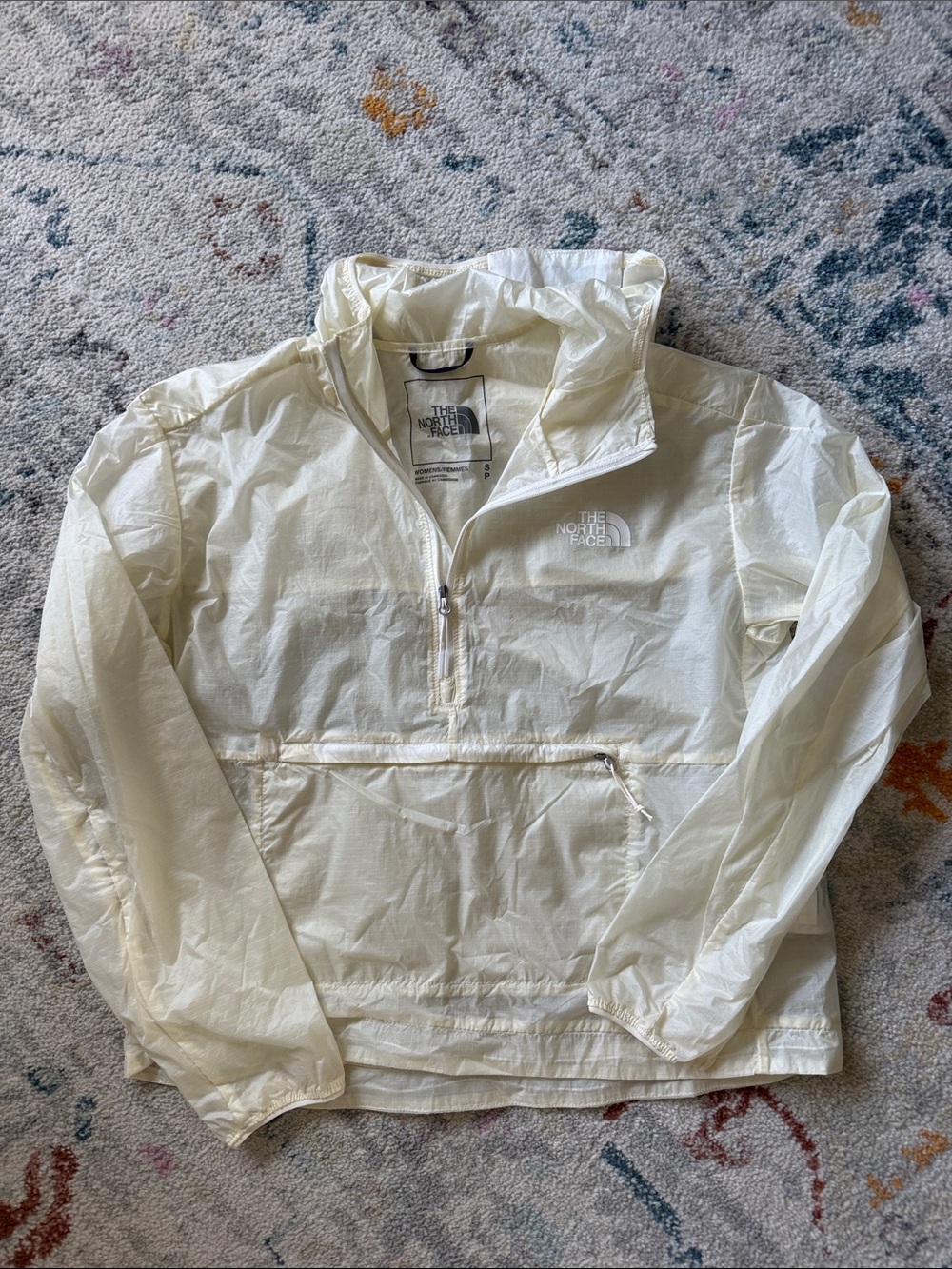 The North Face Half-Zip Packable Anorak Jacket - Off-White